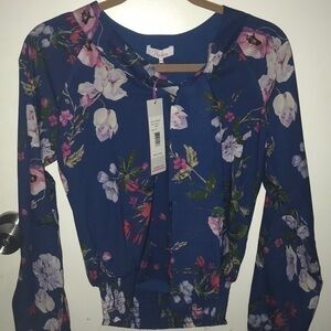 Parker NY floral blouse